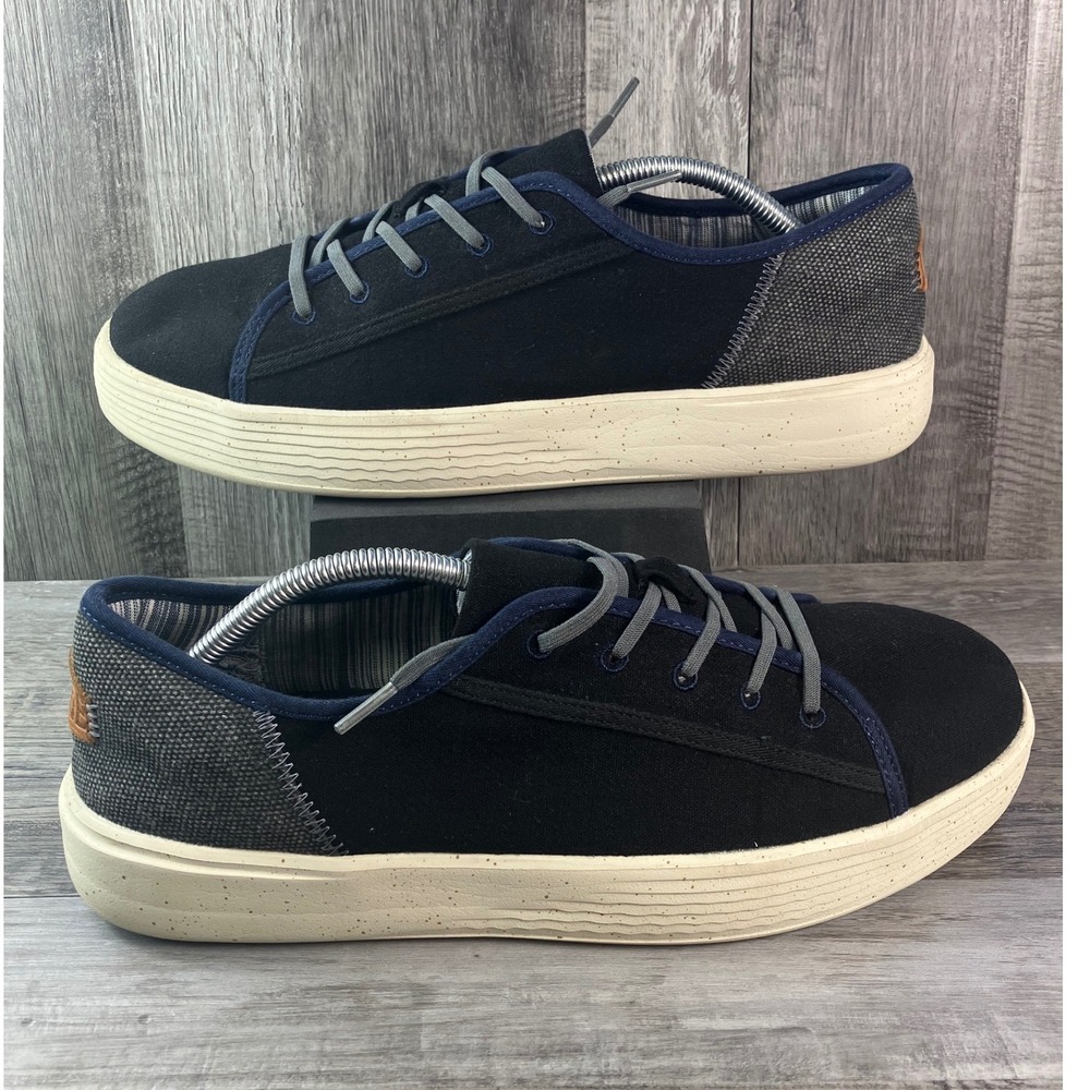 Hey Dude Cody M Coastline Black Navy Canvas Sneakers 40724-089 Mens 11